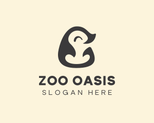 Animal Zoo Penguin logo design