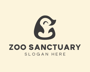 Animal Zoo Penguin logo design