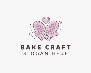 Mitts Heart Baking logo design