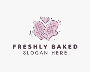 Mitts Heart Baking logo design