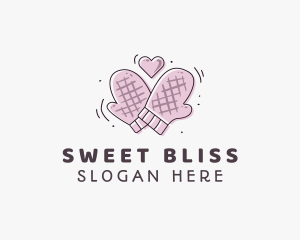 Mitts Heart Baking logo design