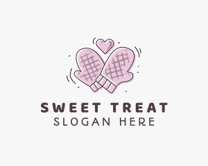 Mitts Heart Baking logo design