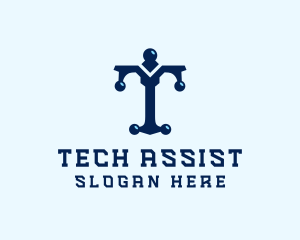 Tech Firm Letter T logo design