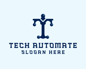 Tech Firm Letter T logo design