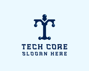 Tech Firm Letter T logo design