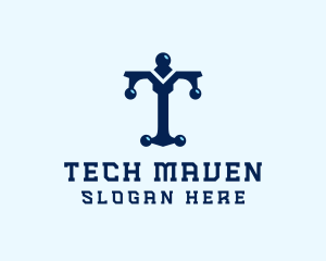 Tech Firm Letter T logo design