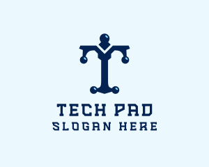 Tech Firm Letter T logo design