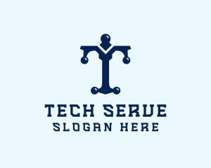 Tech Firm Letter T logo design