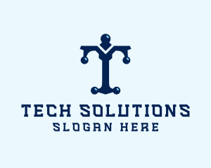 Tech Firm Letter T logo design