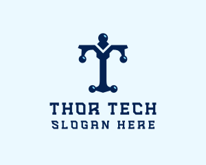 Tech Firm Letter T logo design