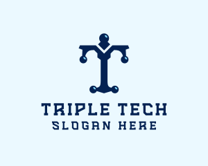 Tech Firm Letter T logo design