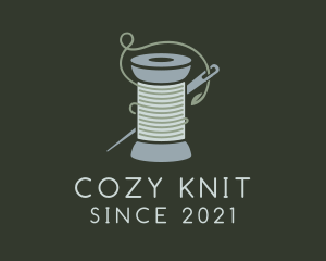 Crochet Yarn Thread Spool logo design