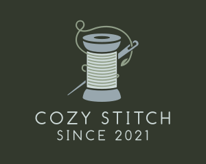 Crochet Yarn Thread Spool logo design