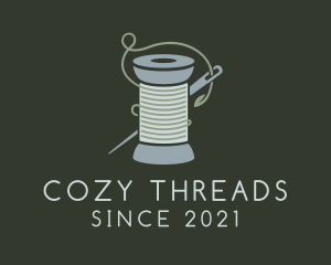 Crochet Yarn Thread Spool logo design