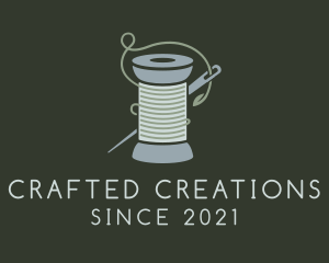 Crochet Yarn Thread Spool logo design