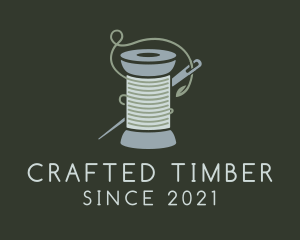 Crochet Yarn Thread Spool logo design