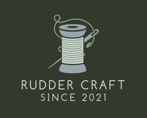 Crochet Yarn Thread Spool logo design