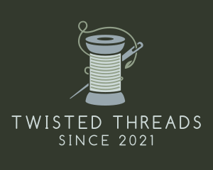 Crochet Yarn Thread Spool logo design