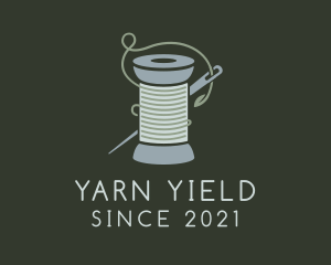 Crochet Yarn Thread Spool logo design