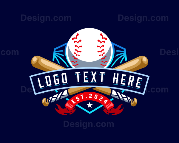 Baseball Sports League Logo