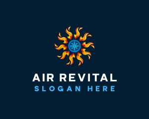 Hot Cold Ventilation logo design