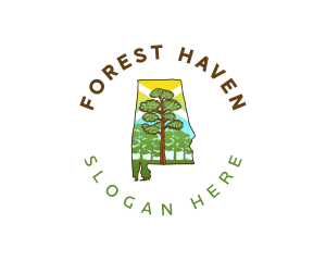 Alabama Pine Forest logo design