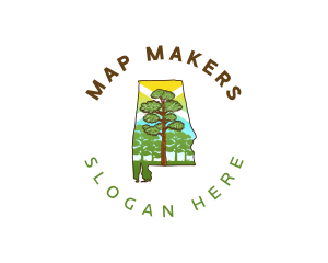 Alabama Pine Forest logo design