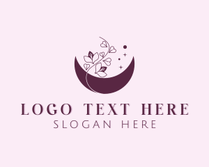 Flower Crescent Moon logo