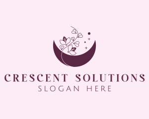 Flower Crescent Moon logo