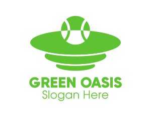 Green Tennis Court logo design
