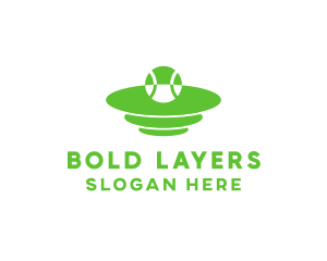 Green Tennis Court logo design