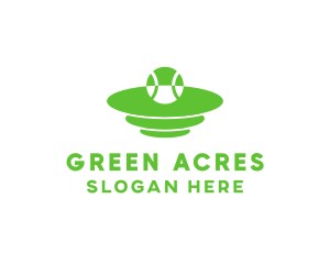 Green Tennis Court logo design