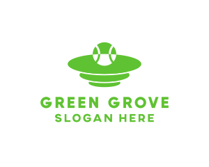 Green Tennis Court logo design