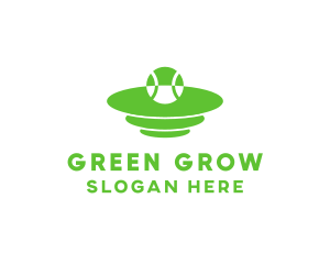 Green Tennis Court logo design