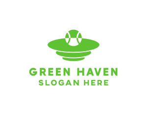 Green Tennis Court logo design