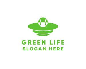 Green Tennis Court logo design