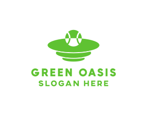 Green Tennis Court logo design