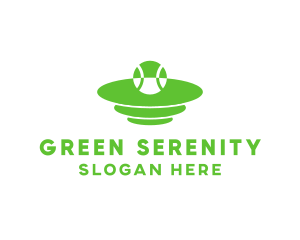 Green Tennis Court logo design