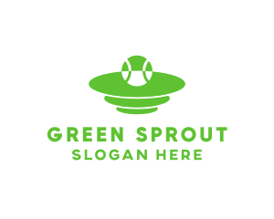 Green Tennis Court logo design