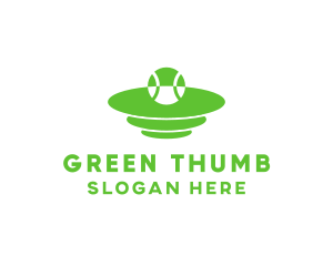 Green Tennis Court logo design