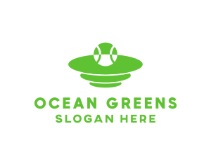 Green Tennis Court logo design