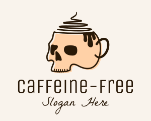 Skull Coffee Cup logo design