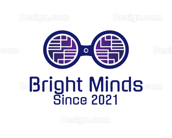 Binoculars Maze Tech Logo