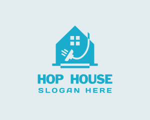 Vacuum House Caretaker Clean logo design