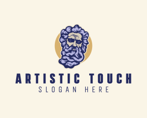 Poseidon Head Sculpture logo