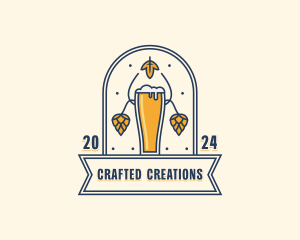 Beer Brewery Pub logo design