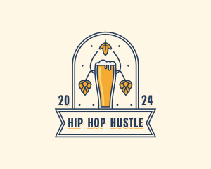 Beer Brewery Pub logo design