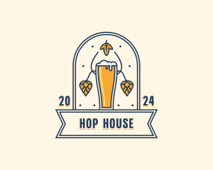 Beer Brewery Pub logo design