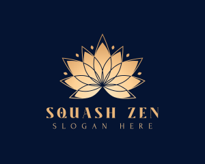 Gold Lotus Flower logo design