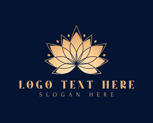 Company - Gold Lotus Flower logo design
